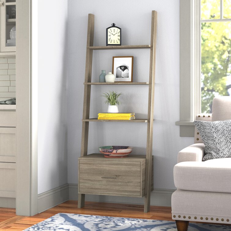 wayfair leaning bookshelf